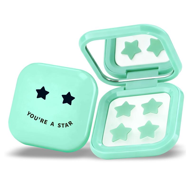 Biovène Sada zelených náplastí Pimple Star Patches & Mirror Case 32 ks