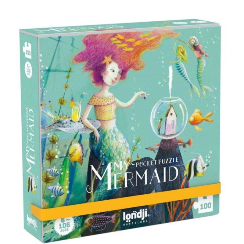 LONDJI Kapesní puzzle Mořská víla 100 dílků