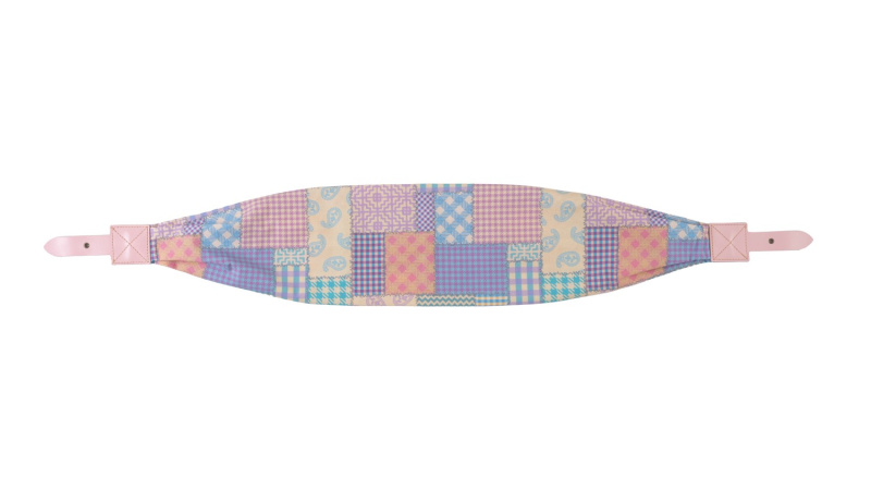 Polarbox Látkový popruh POP, vzor Patchwork, růžová přezka PLBSTRAP9294
