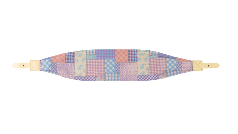 Polarbox Látkový popruh POP, vzor Patchwork, žlutá přeska PLBSTRAP9296