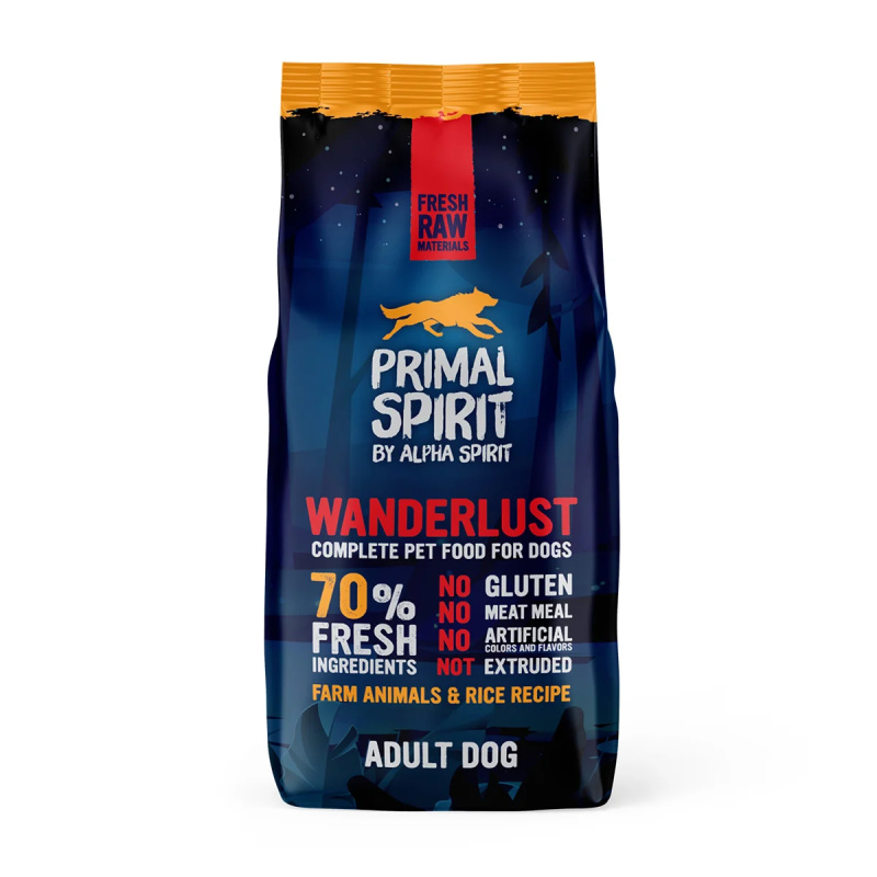 Primal Spirit Dog 70% Wanderlust 12 kg