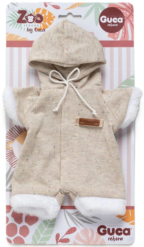Guca obleček s kapucí pro panenku opičku REBORN 32 cm
