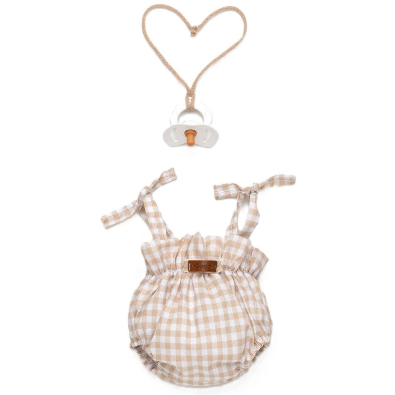 Obleček pro opičku miminko REBORN 32 cm s dudlíkem