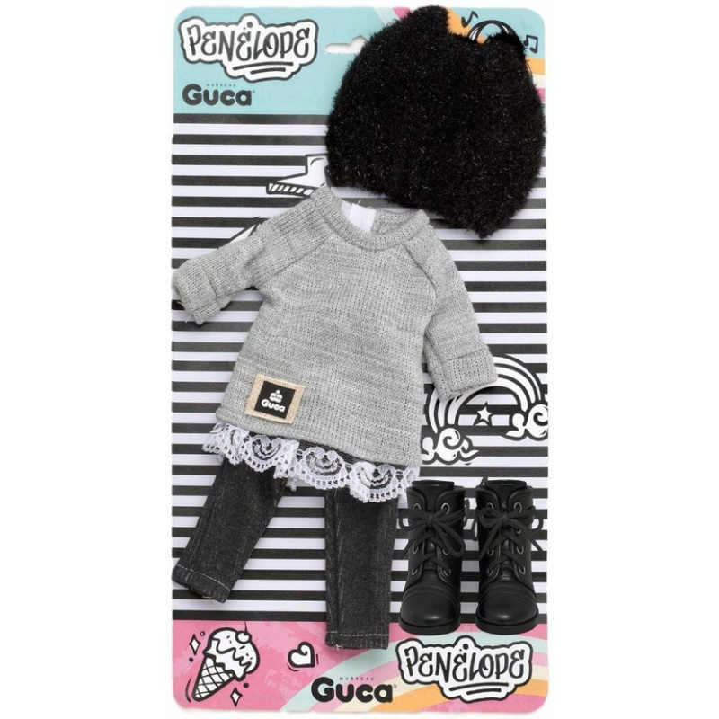 Obleček pro panenku PENELOPE 34 cm s botičkami