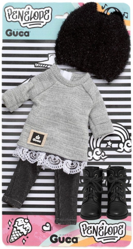 Obleček pro panenku PENELOPE 34 cm s botičkami