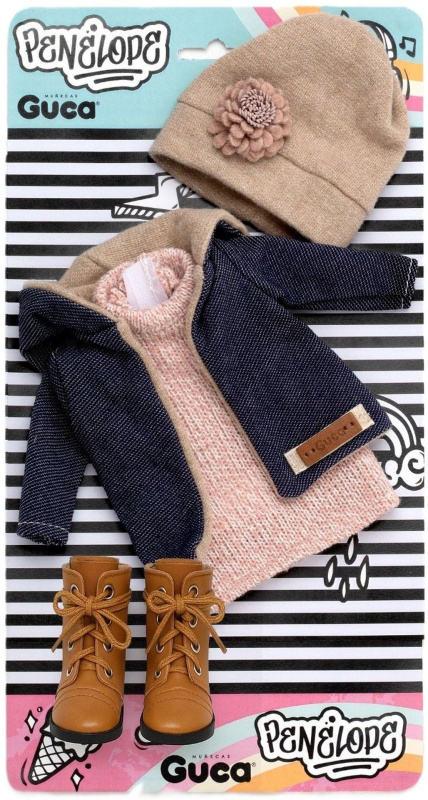 Guca Penelope – obleček pro panenku 34 cm s botičkami