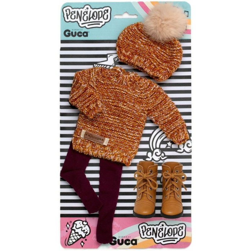 Guca Penelope obleček pro panenku 34 cm s botičkami