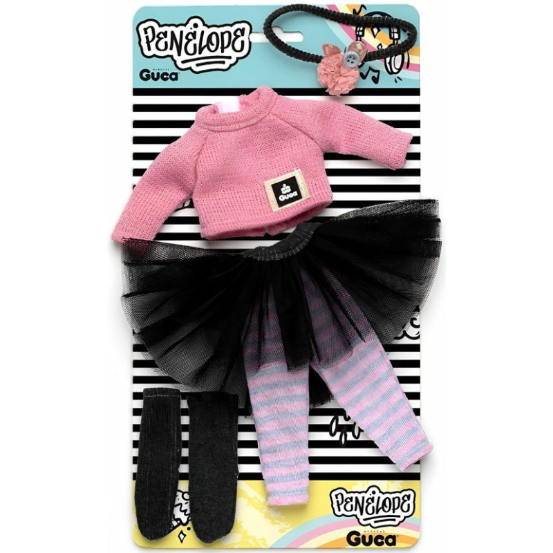 Guca obleček pro panenku Penelope 34 cm – 5dílná sada