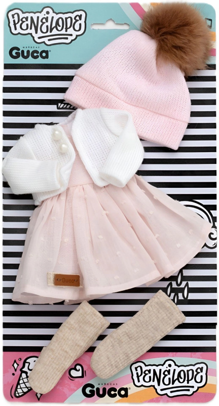 Obleček pro panenku PENELOPE 34 cm – sada 5 dílů
