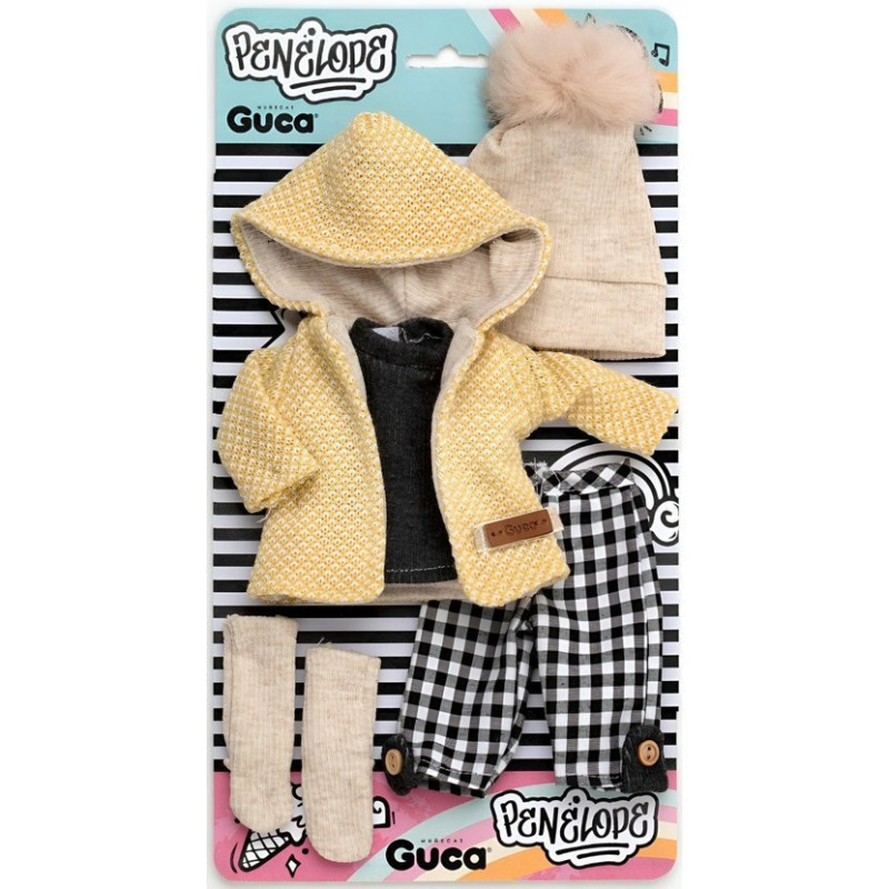 Guca oblečky pro panenku Penelope 34 cm – 5dílná sada