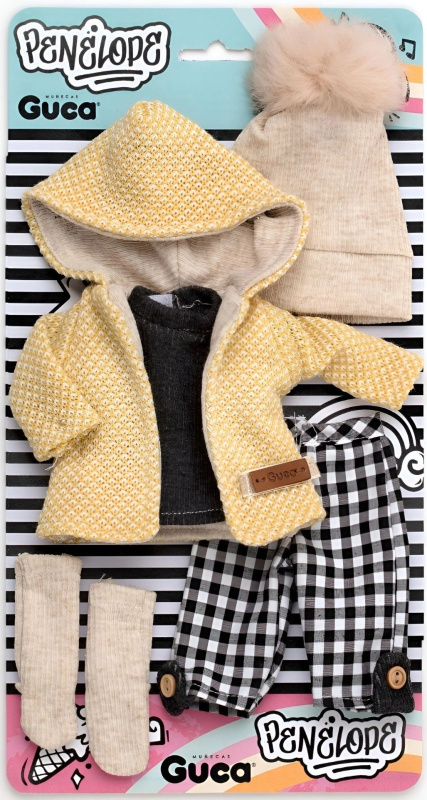 Guca oblečky pro panenku Penelope 34 cm – 5dílná sada