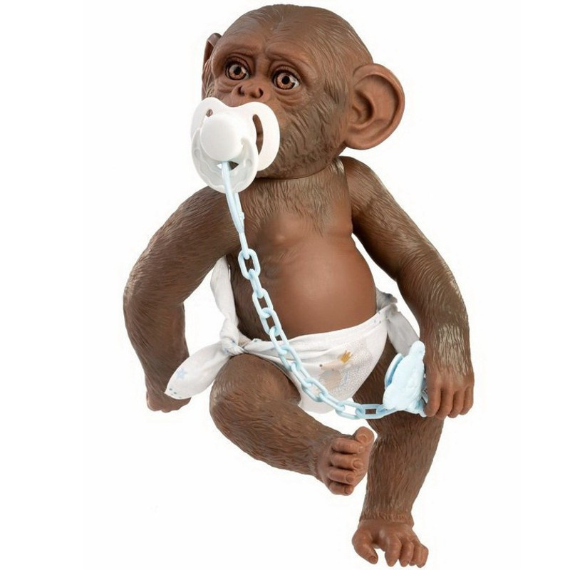 Guca 993 REBORN OPIČKA - realistická opička miminko s celovinylovým tělem - 32 cm