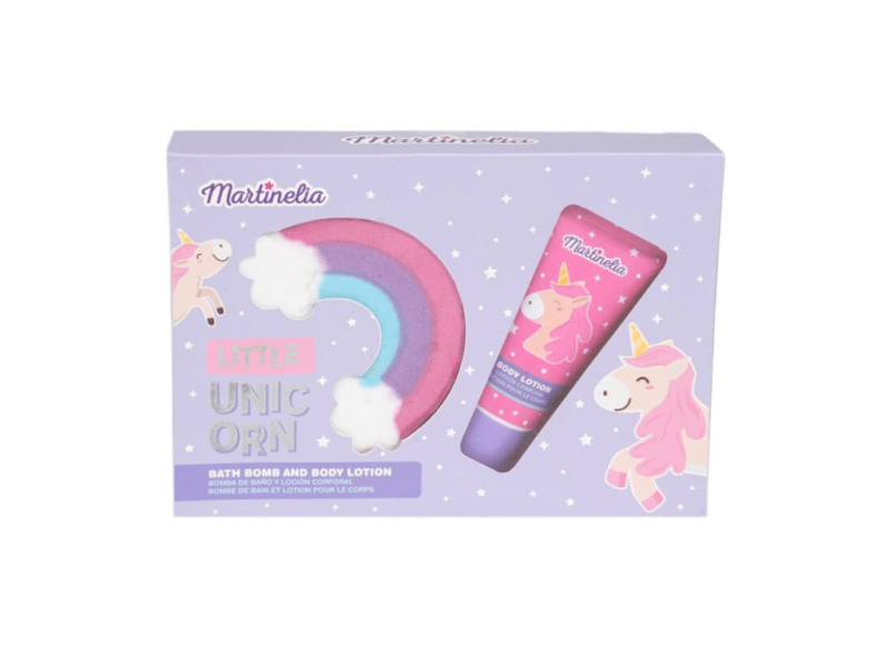 Martinelia Little Unicorn Bath Bomb & Body Lotion dárková sada pro děti