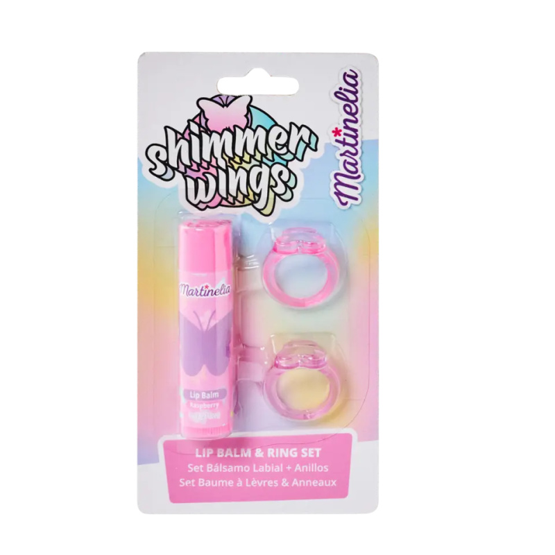 Martinelia Shimmer Wings Lip Balm & Ring Set sada pro děti