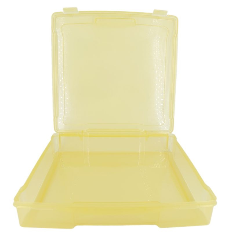 Plastový box 36x36x7cm - žlutá