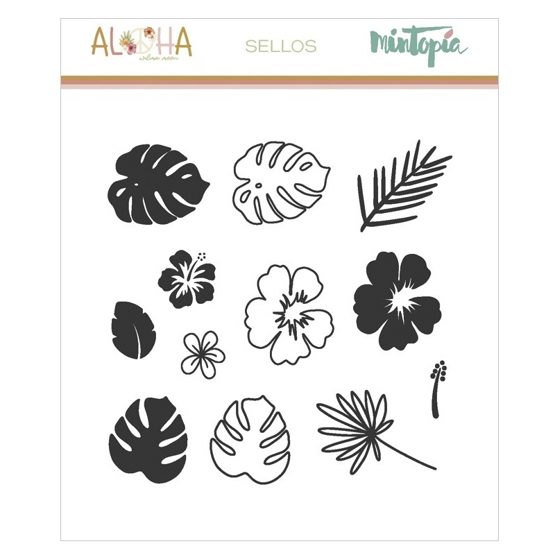 Tropical - silikonová gelová razítka (12ks)