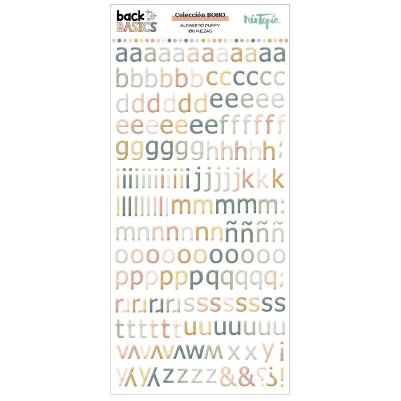 Samolepky 3D Abeceda Boho