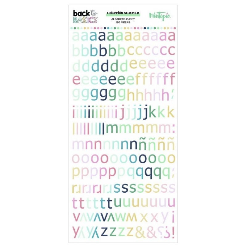 Samolepky 3D Abeceda Summer