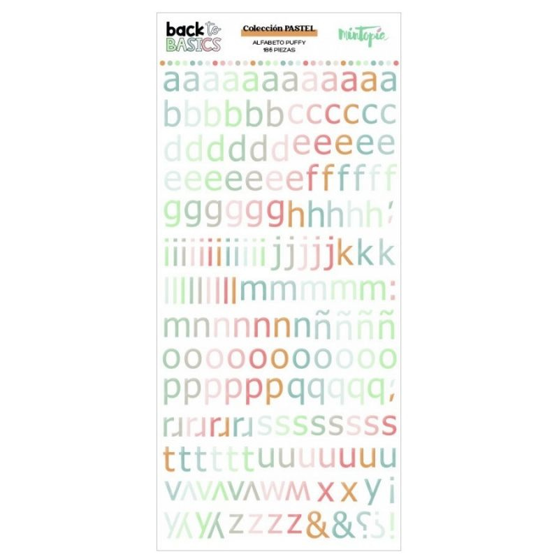 Samolepky 3D Abeceda Pastel