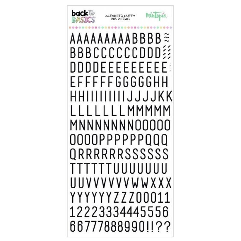 Samolepky 3D Abeceda a čísla černá