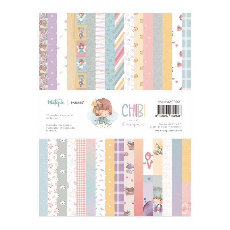 Sada jednostranných papírů A5 (32ks) Chibi