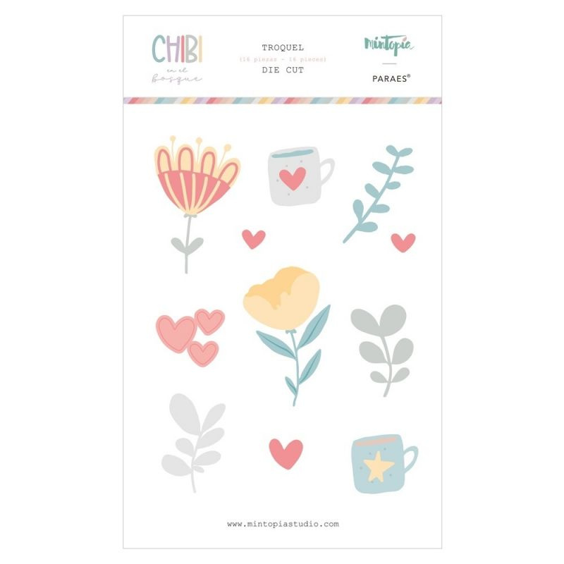 Květiny a hrnečky - vyřezávací kovové šablony (16ks)