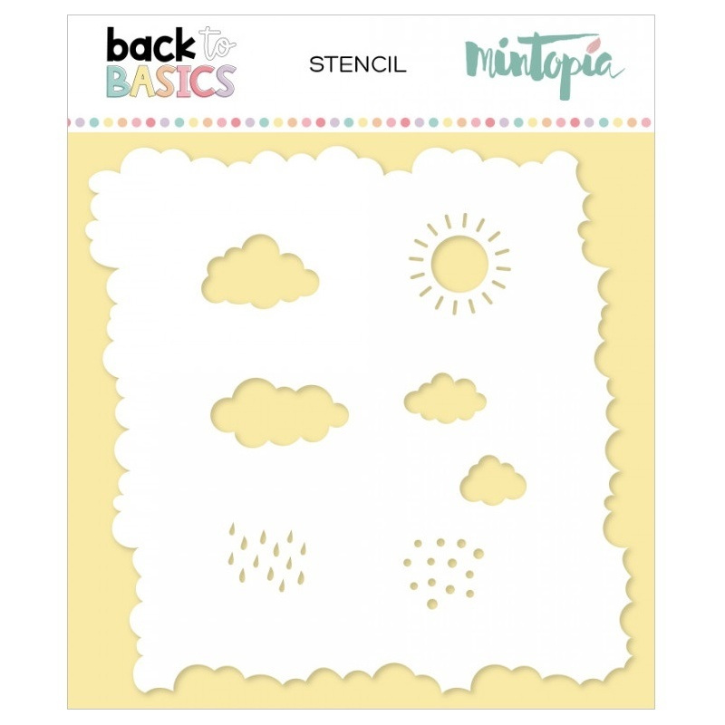 Plastová šablona 15x16cm počasí