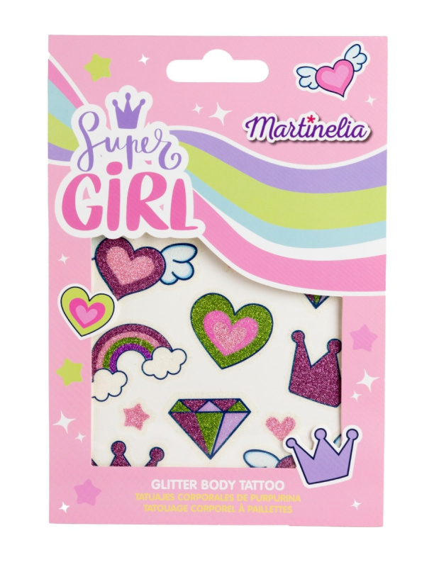 Martinelia Super Girl Glitter Body Tatto tetování pro děti 1 ks
