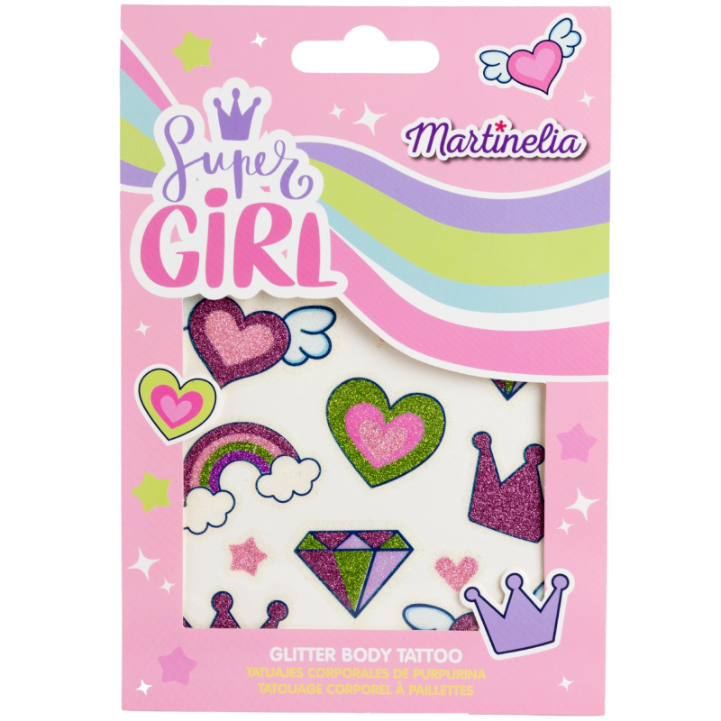 Martinelia Super Girl Glitter Body Tatto tetování pro děti 1 ks