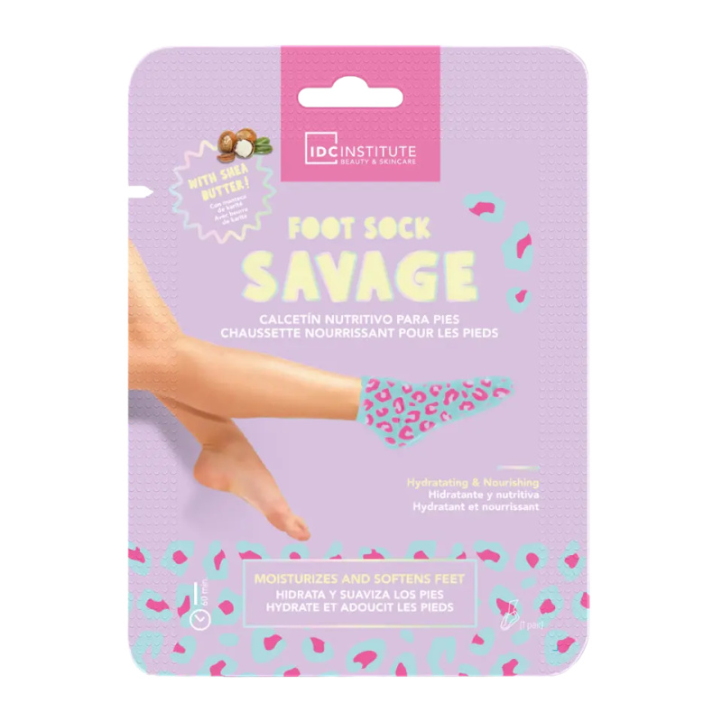 IDC Institute Foot Sock Savage hydratační maska na nohy 1 ks