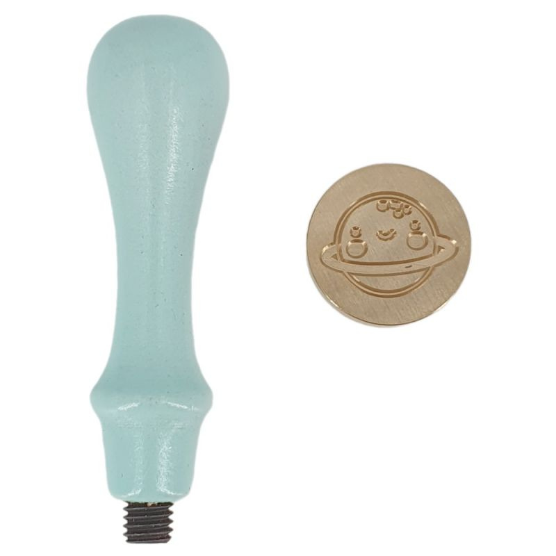 Pečetidlo mosazné průměr 25mm + dřevěná rukojeť - planeta