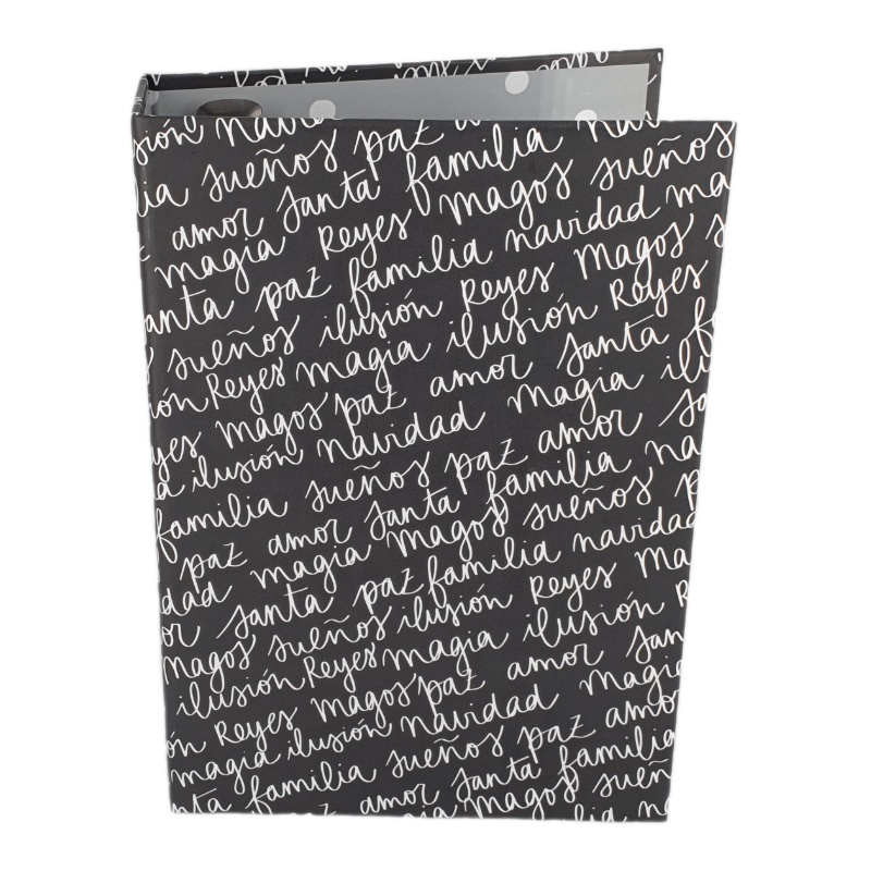 Album na scrapbooking 17×24cm - černé s textem