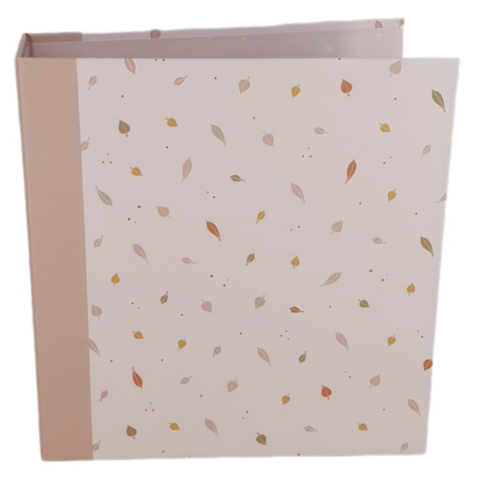 Album na scrapbooking 21×22,5cm - růžové s listy