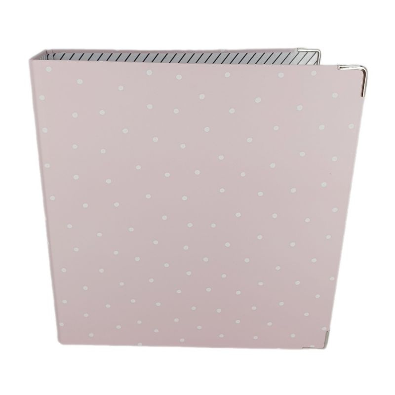 Album na scrapbooking 30,5×32,5cm - růžové s tečkami