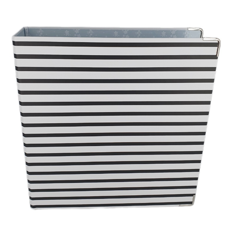 Album na scrapbooking 30,5×32,5cm - bílé s pruhy