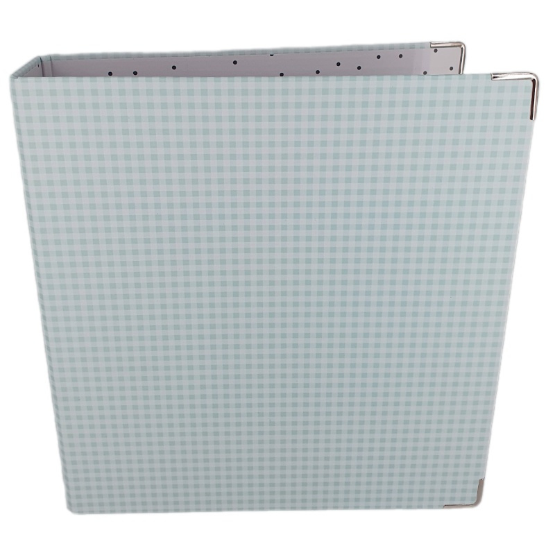 Album na scrapbooking 30,5×32,5cm - světle modré čtverečky