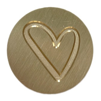 Pečetidlo mosazné průměr 25mm srdce