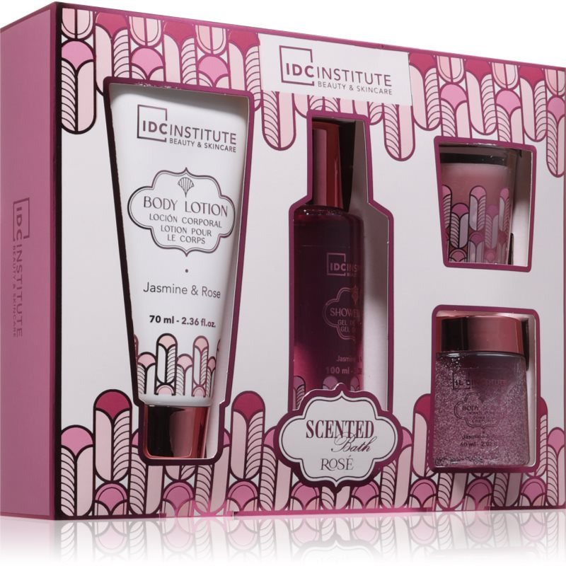 IDC Institute Scented Bath Rose dárková sada pro ženy