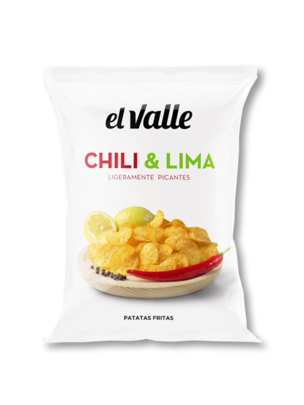 El Valle chipsy s příchutí Chilli a limeta 130g