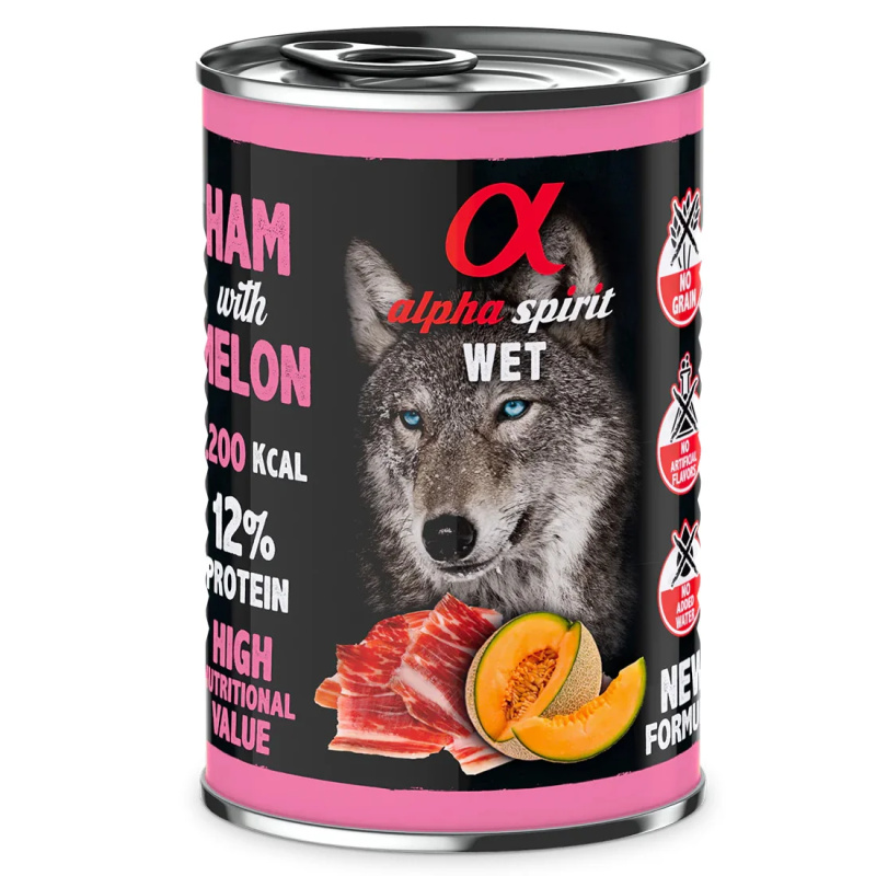 Alpha Spirit AS WET Food Ham with melon 400g