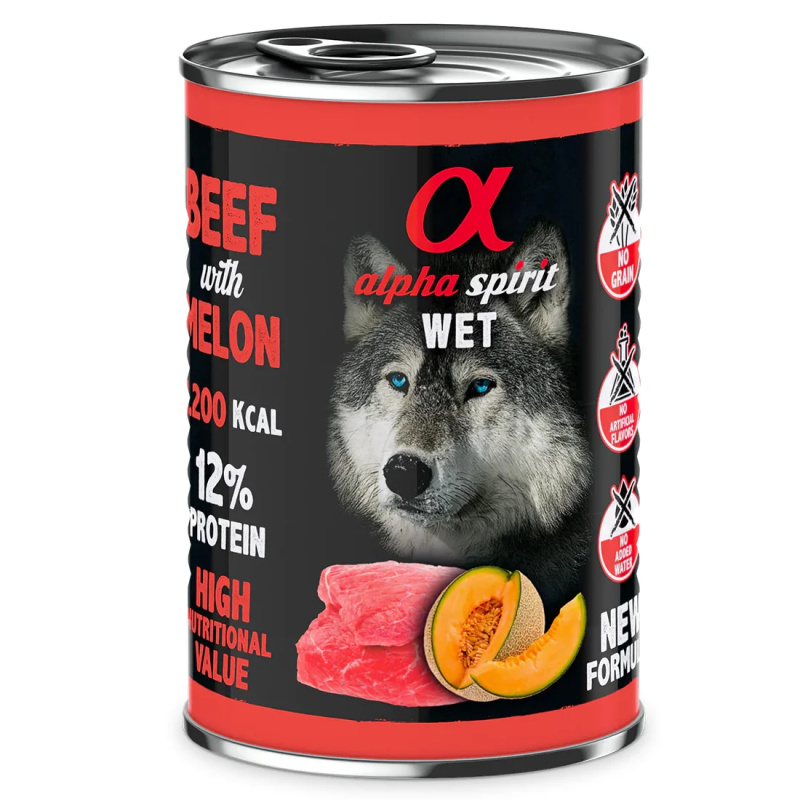 Alpha Spirit AS WET Food Beef with melon 400g
