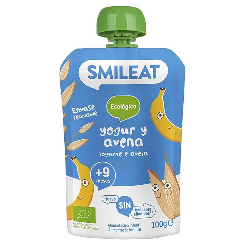 Smileat BIO Kapsička řecký jogurt, banán a oves