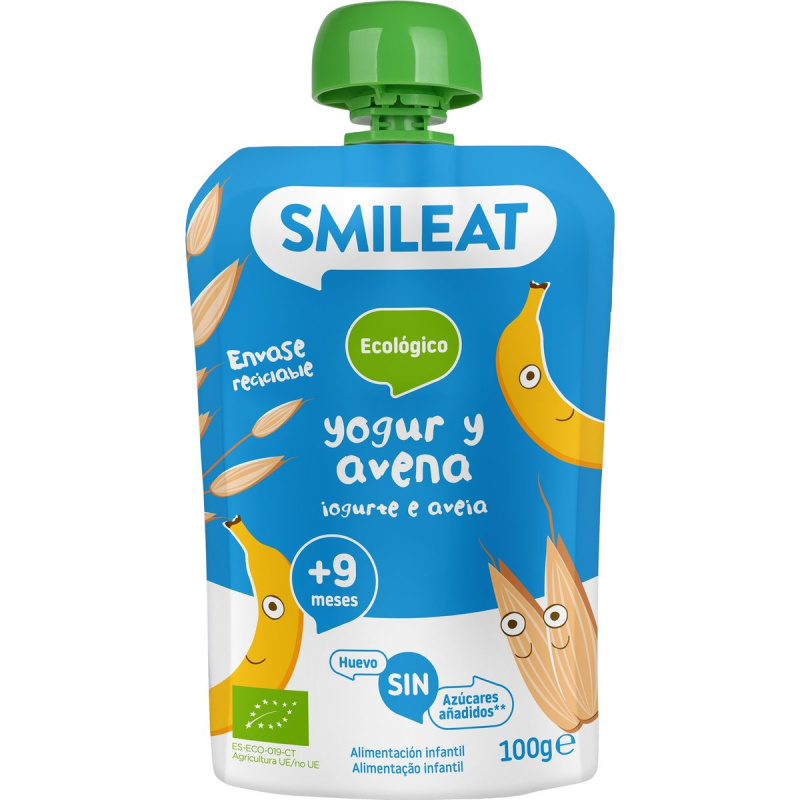 Smileat BIO Kapsička řecký jogurt, banán a oves