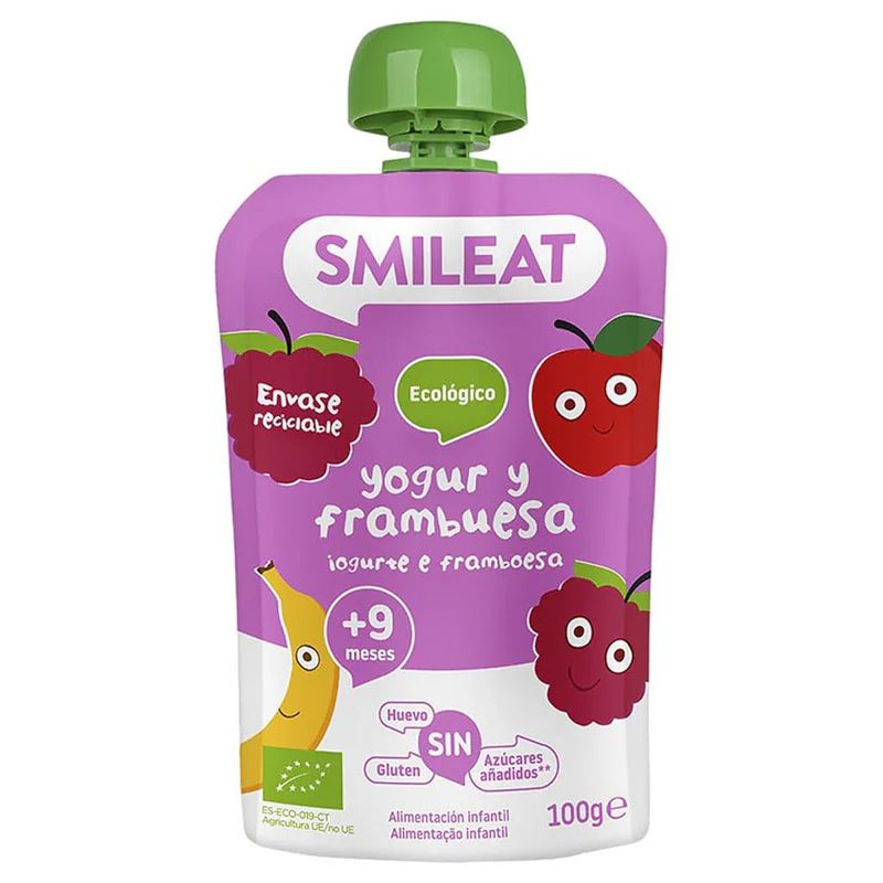 Smileat BIO Kapsička řecký jogurt, banán, malina a rýže
