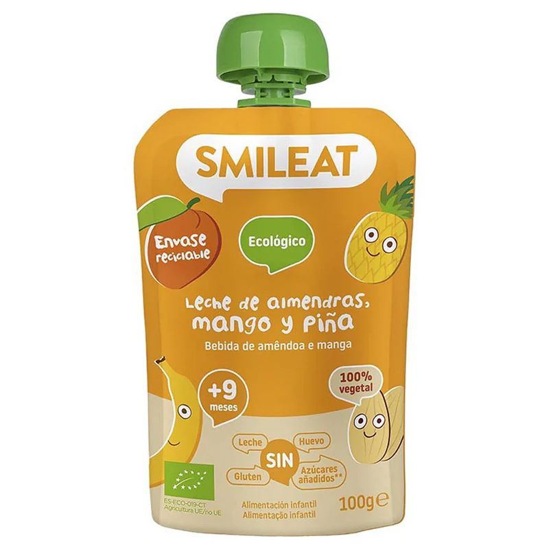 Smileat BIO Kapsička mandlové mléko, mango, ananas a banán