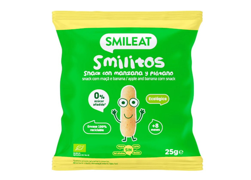 Smileat BIO Kukuřičné křupky banán a jablko
