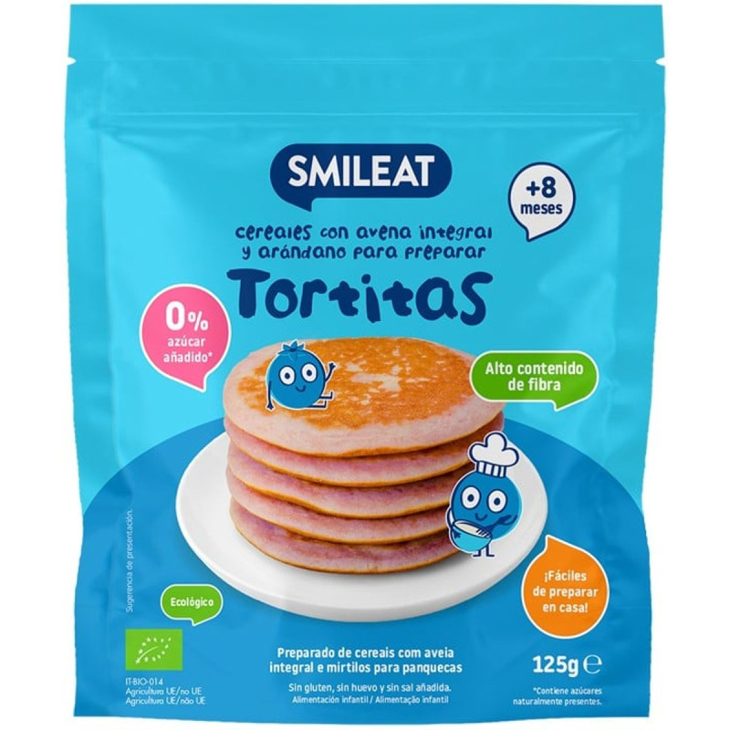 Smileat BIO Bezlepková celozrnná směs na lívance s borůvkami s vitaminem B1