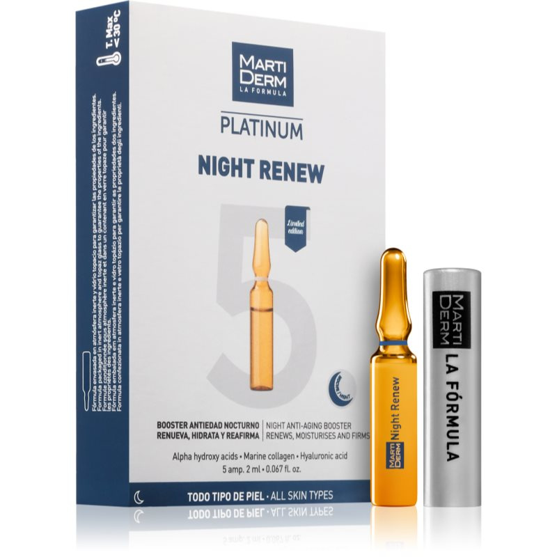 MartiDerm Platinum Night Renew intenzivní sérum pro podporu tvorby kolagenu 5x2 ml