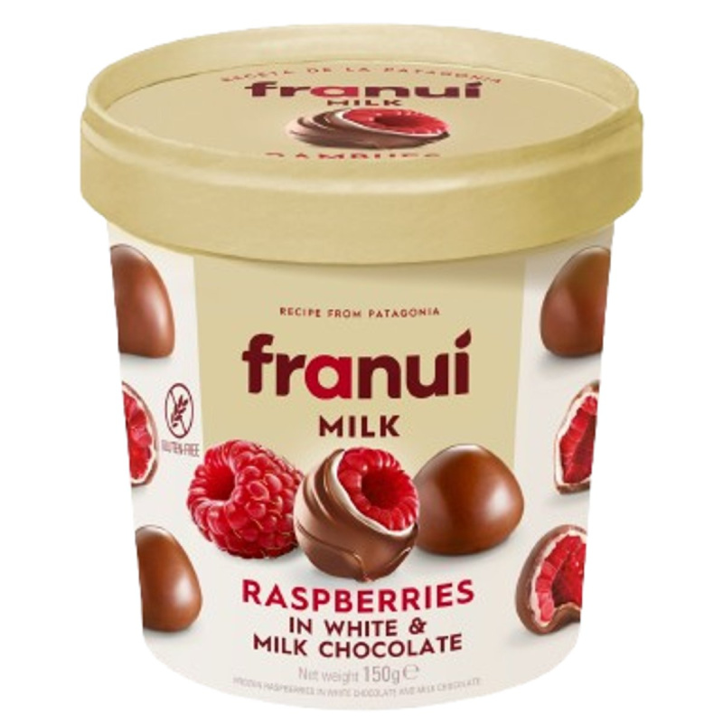 Franuí Maliny v bílé a mléčné čokoládě