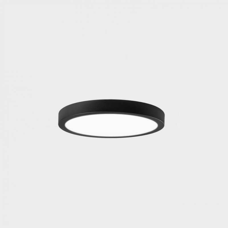 KOHL-Lighting Stropní LED svítidlo Disc slim ø 90 mm, černé, 18W Teplota světla: Neutrální bílá - 4000K, Stmívání: Push - Externí zdroj